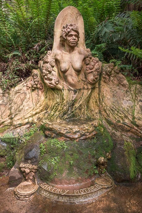 Essence of Motherhood sculpture inside the William Ricketts Sanctuary