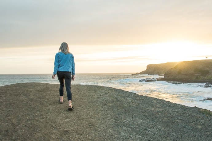 sunset at the blowhole